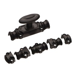 Замок накладной мебельный декоративный 14.05.551-0 цвет черный, комплект 