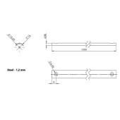 Штанга 14.05.560-1 длина 1500 мм цвет желтый цинк для замка 14.05.550-0 