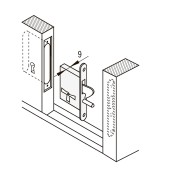 Замок мебельный врезной 14.06.064-0 стальной корпус