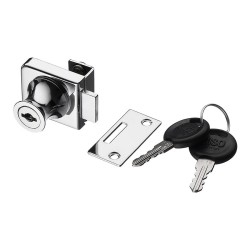 Замок накладной для стеклянной двери VETRO 14.09.261-1 цвет глянцевый хром