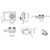 Замок накладной для стеклянной двери VETRO-D 14.09.276-1 цвет глянцевый хром