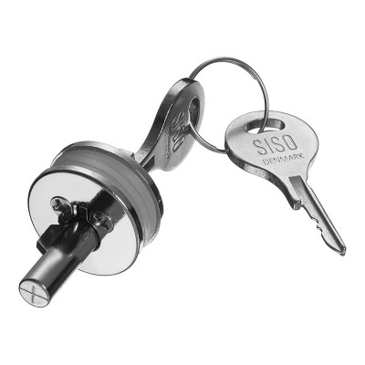 Замок для стеклянных раздвижных дверей 14.09.315 цвет никель, ключ C409 