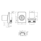 Замок накладной для стеклянной двери VETRO 14.09.520-0 цвет глянцевый хром