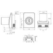 Замок накладной для стеклянной двери SQUARE 14.09.526-0 цвет алюминий 
