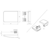 Ответная часть фиксатор для замка SQUARE 14.09.530-0 цвет глянцевый хром 