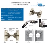 Петля широкого раскрытия мебельная 15.04.020-1 цвет никель диаметр 52 мм