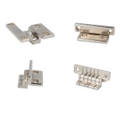 Петля широкого раскрытия мебельная 15.04.100-0 цвет никель длина 66 мм