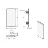 Лицевая накладка для петли EASY 15.04.125-0 цвет глянцевый хром длина 55 мм 