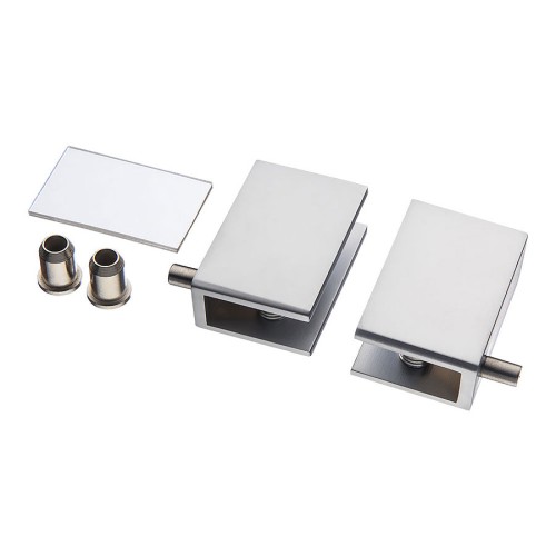 Петли для стеклянной двери 15.06.071-0 цвет алюминий длина 40 мм, комплект 2 штуки