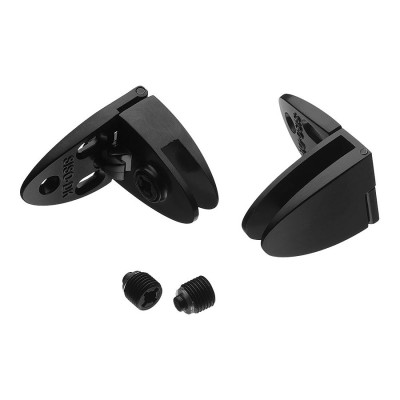 Петли для стеклянной двери BADGE 15.06.202-0 цвет черный длина 40 мм, комплект 2 штуки верх низ 