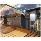 Петли для стеклянной двери SQUARE 15.06.216-0 цвет алюминий длина 40 мм, комплект 2 штуки верх низ