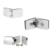 Петля для стеклянной двери универсальная SEE ME 15.06.270-0 цвет хром длина 44 мм 