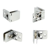 Петля для стеклянной двери центральная SQUARE 15.06.280-0 цвет глянцевый хром длина 40 мм