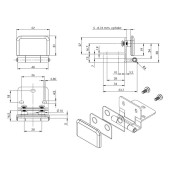 Петля для стеклянной двери GRACE 15.06.471-0 цвет полированная сталь длина 52 мм