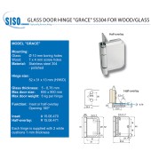 Петля для стеклянной двери GRACE 15.06.471-0 цвет полированная сталь длина 52 мм