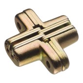 Петля потайная мебельная 15.07.115-1 цвет желтый цинк 180° длина 44 мм