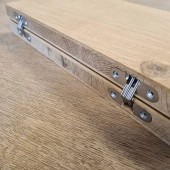 Петля потайная мебельная 15.07.121-0 цвет матовая нержавеющая сталь 180° длина 60 мм