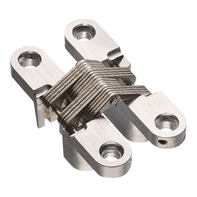 Петля потайная мебельная 15.07.121-0 цвет матовая нержавеющая сталь 180° длина 60 мм