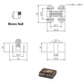 Петля потайная мебельная 15.07.160-0 цвет коричневый пластик, золото 180° длина 32 мм 
