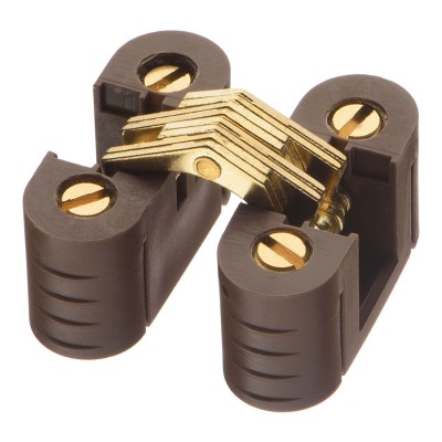 Петля потайная мебельная 15.07.160-0 цвет коричневый пластик, золото 180° длина 32 мм 