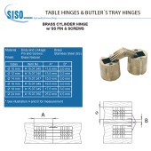 Петля потайная мебельная 15.07.345-0 цвет латунь 180° диаметр 10 мм