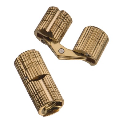 Петля потайная мебельная 15.07.345-0 цвет латунь 180° диаметр 10 мм