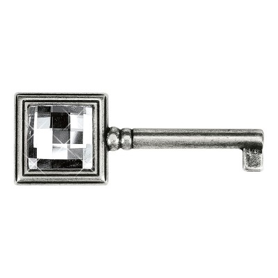 Ключ мебельный 15.511.42.SWA.16 цвет старое серебро с кристаллом Swarovski