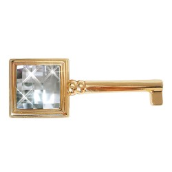 Ключ мебельный 15.511.42.SWA.19 цвет глянцевое золото 24К с кристаллом Swarovski