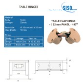 Петля для раскладного стола 15.80.201-5 цвет черный диаметр 35 мм