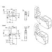 Мебельная шаровая защелка 22.01.010-2 цвет латунь, коричневый