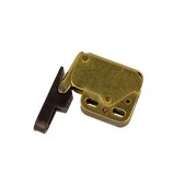 Мебельная шаровая защелка 22.01.010-2 цвет латунь, коричневый