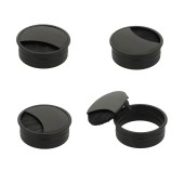 Заглушка кабель-канала круглая 25.20.326-0 цвет черный, алюминий диаметр 60 мм 