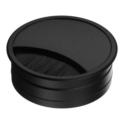 Заглушка кабель-канала круглая 25.20.326-0 цвет черный, алюминий диаметр 60 мм 