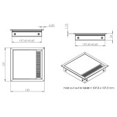 Заглушка кабель-канала квадратная FORRO 25.20.347-0 цвет алюминий, длина 120 мм 