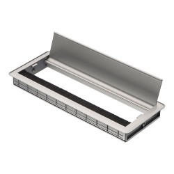 Заглушка кабель-канала прямоугольная MAMBO 25.20.380-0 цвет серебро, длина 300 мм