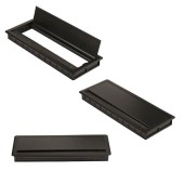 Заглушка кабель-канала прямоугольная MAMBO 25.20.381-0 цвет черный, длина 300 мм