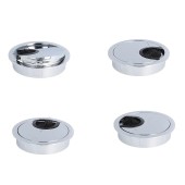 Заглушка кабель-канала круглая 25.20.425-5 цвет глянцевый хром, цамак диаметр 60 мм 