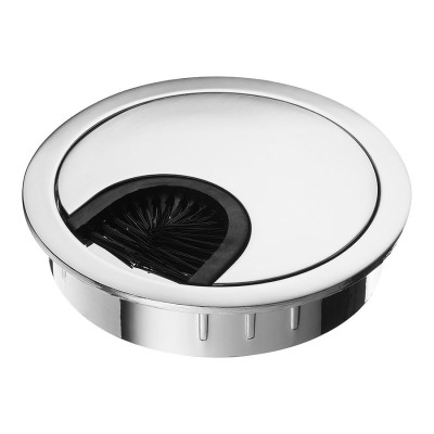 Заглушка кабель-канала круглая 25.20.425-5 цвет глянцевый хром, цамак диаметр 60 мм 