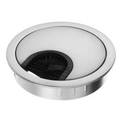 Заглушка кабель-канала круглая 25.20.427-0 цвет серебро, цамак диаметр 60 мм 