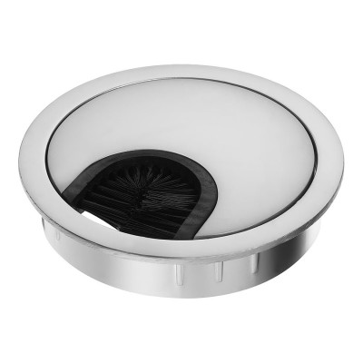 Заглушка кабель-канала круглая 25.20.427-0 цвет серебро, цамак диаметр 60 мм 