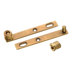 Петля пяточная мебельная 3083-22 цвет старая бронза длина 70 мм, комплект 2 штуки 