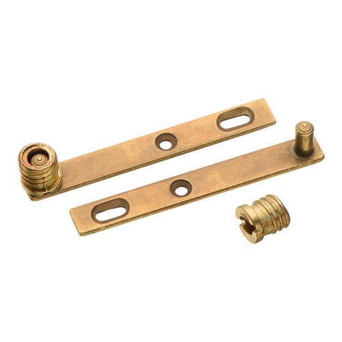 Петля пяточная мебельная 3083-22 цвет старая бронза длина 70 мм, комплект 2 штуки 