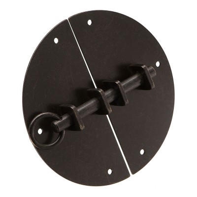 Декоративный замок для сундука 5201-14 цвет черный диаметр 110 мм 