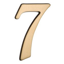 Номер на дверь цифра "7" античная латунь длина 120 мм, модель 700500-0070379