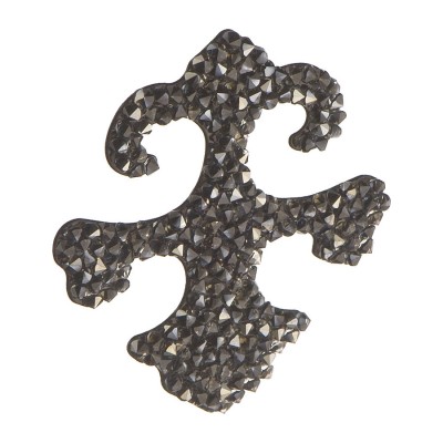 Накладка декоративная Valentina 702810-001SSHA цвет темно-серый, кристаллы Swarovski длина 50 мм