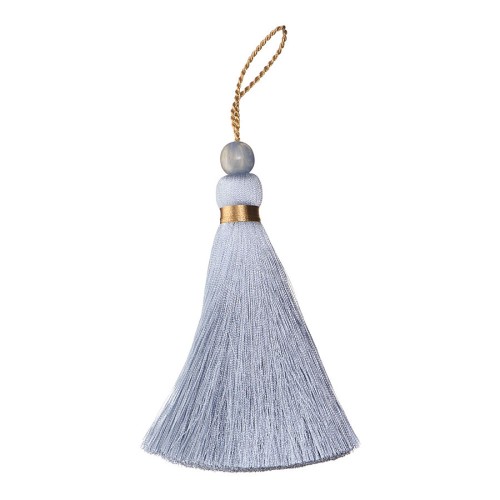 Декоративная кисть 9260 цвет PF310 голубой, отделка 3002, бусина Blue Gold Fusion длина 100 мм Декоративная кисть 9260 цвет PF310 голубой, отделка 3002, бусина Blue Gold Fusion длина 100 мм