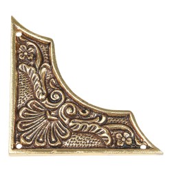 Накладка декоративная угловая C25701 цвет латунь длина 70 мм Накладка декоративная угловая C25701 цвет латунь длина 70 мм