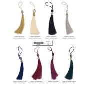 Декоративная кисть для ручек TASSEL-10-SILVER цвет серебро, вставка глянцевый хром длина 150 мм 