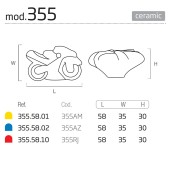 Ручка детская кнопка мотоцикл 355AZ цвет синий длина 58 мм