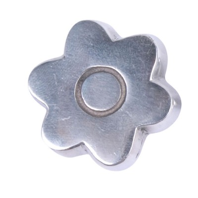 Ручка детская кнопка цветок 510A1 цвет матовый хром диаметр 40 мм 